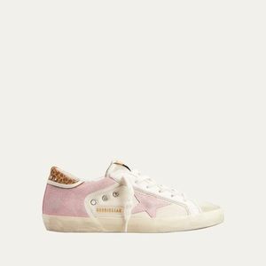 GOLDEN GOOSE Superstar Net Leopard Low-Top Sneakers